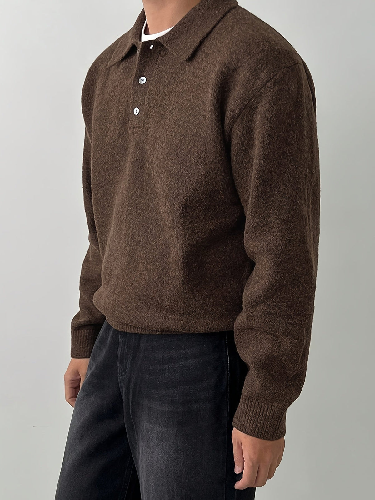 Polo Collar Knit Sweater