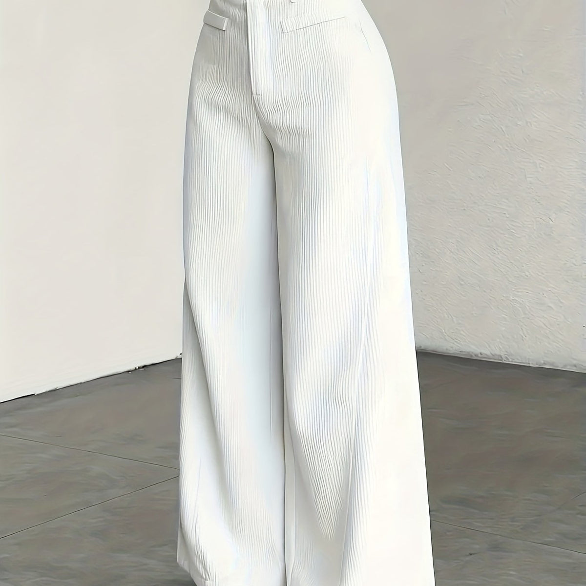 High-Waisted Wide-Leg Trousers