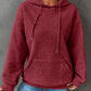 Textured Waffle Knit Hoodie