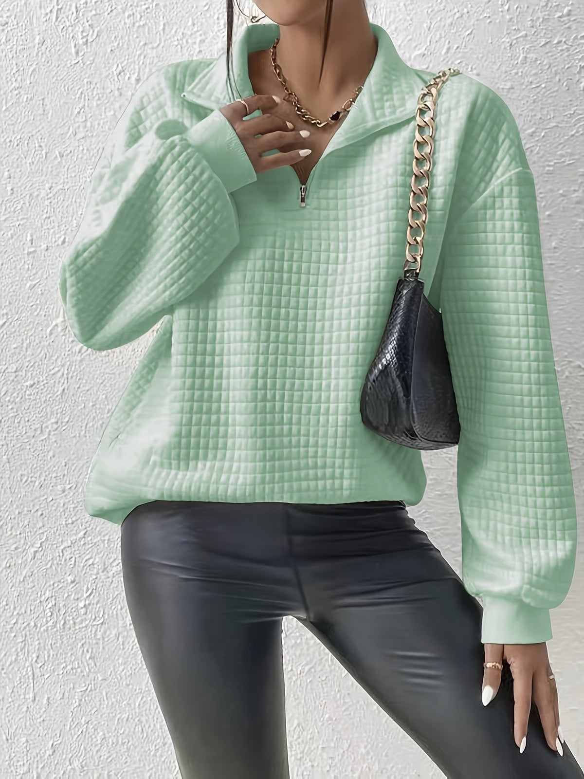 Relaxed Quarter-Zip Pullover