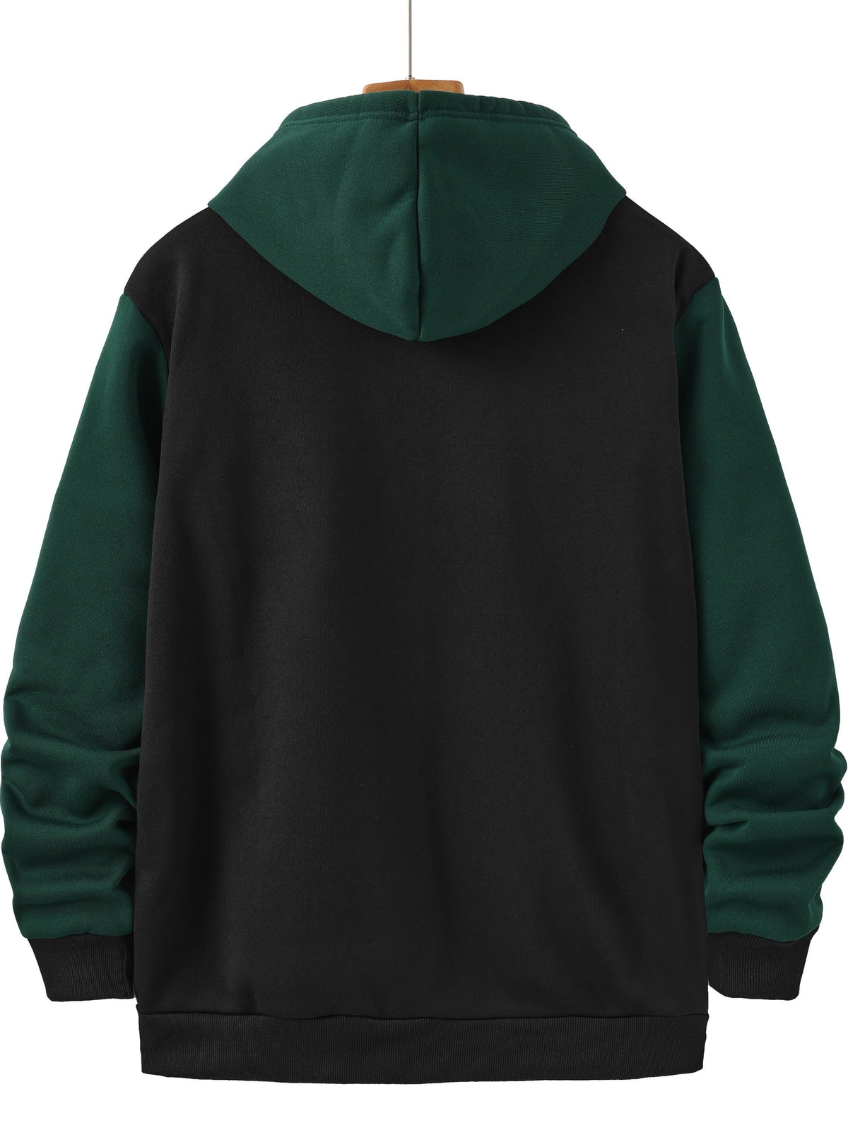 Color Block Zip-Up Hoodie