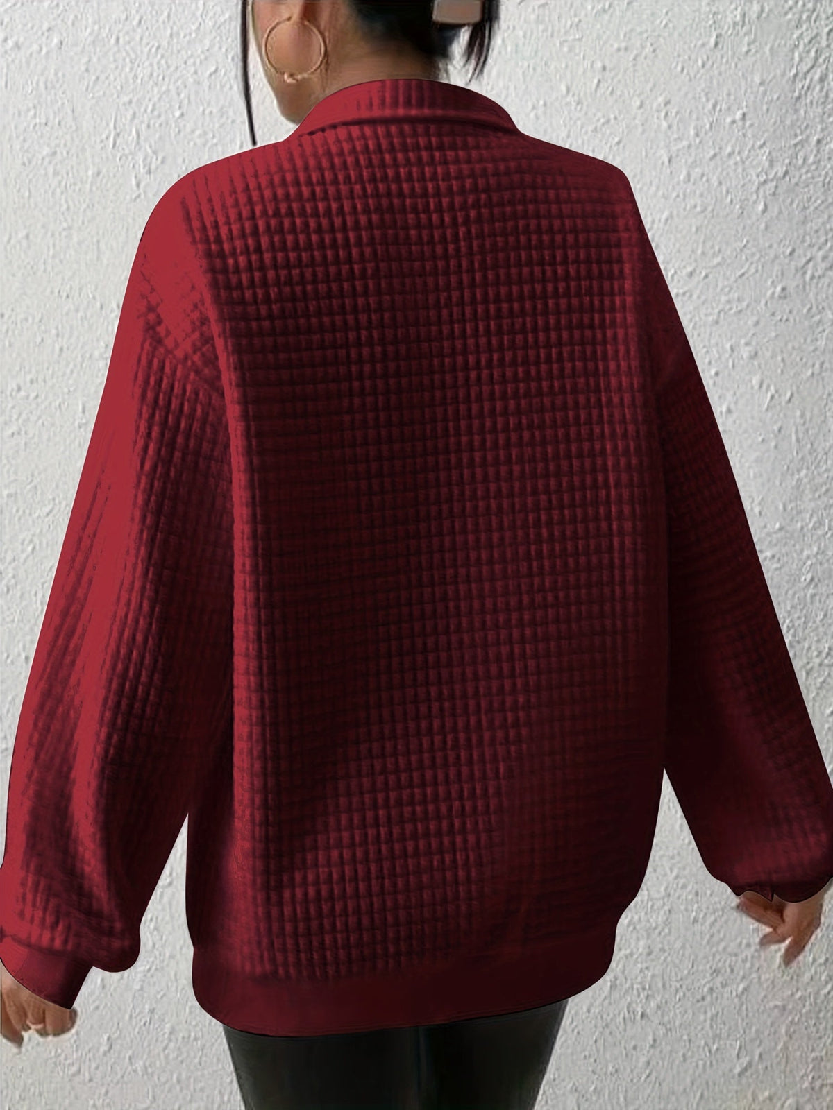 Relaxed Quarter-Zip Pullover