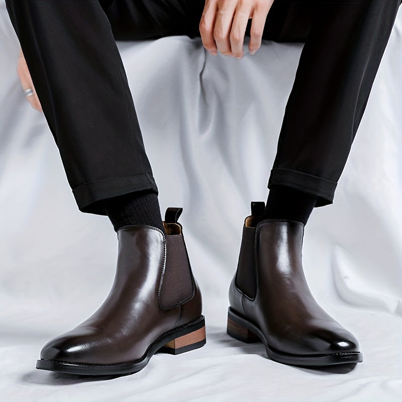 Pointed-Toe Chelsea Boots