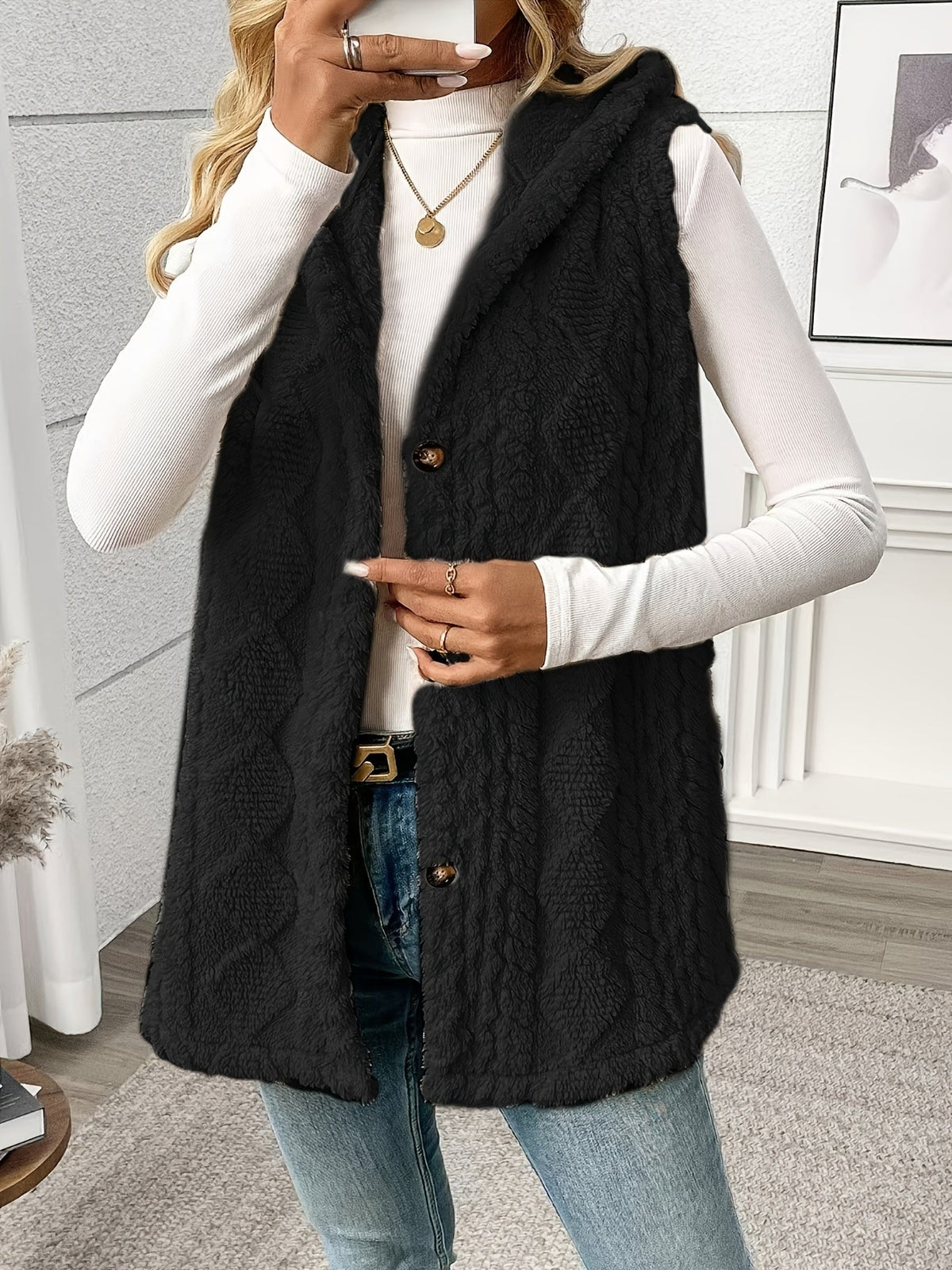 Hooded Sleeveless Vest