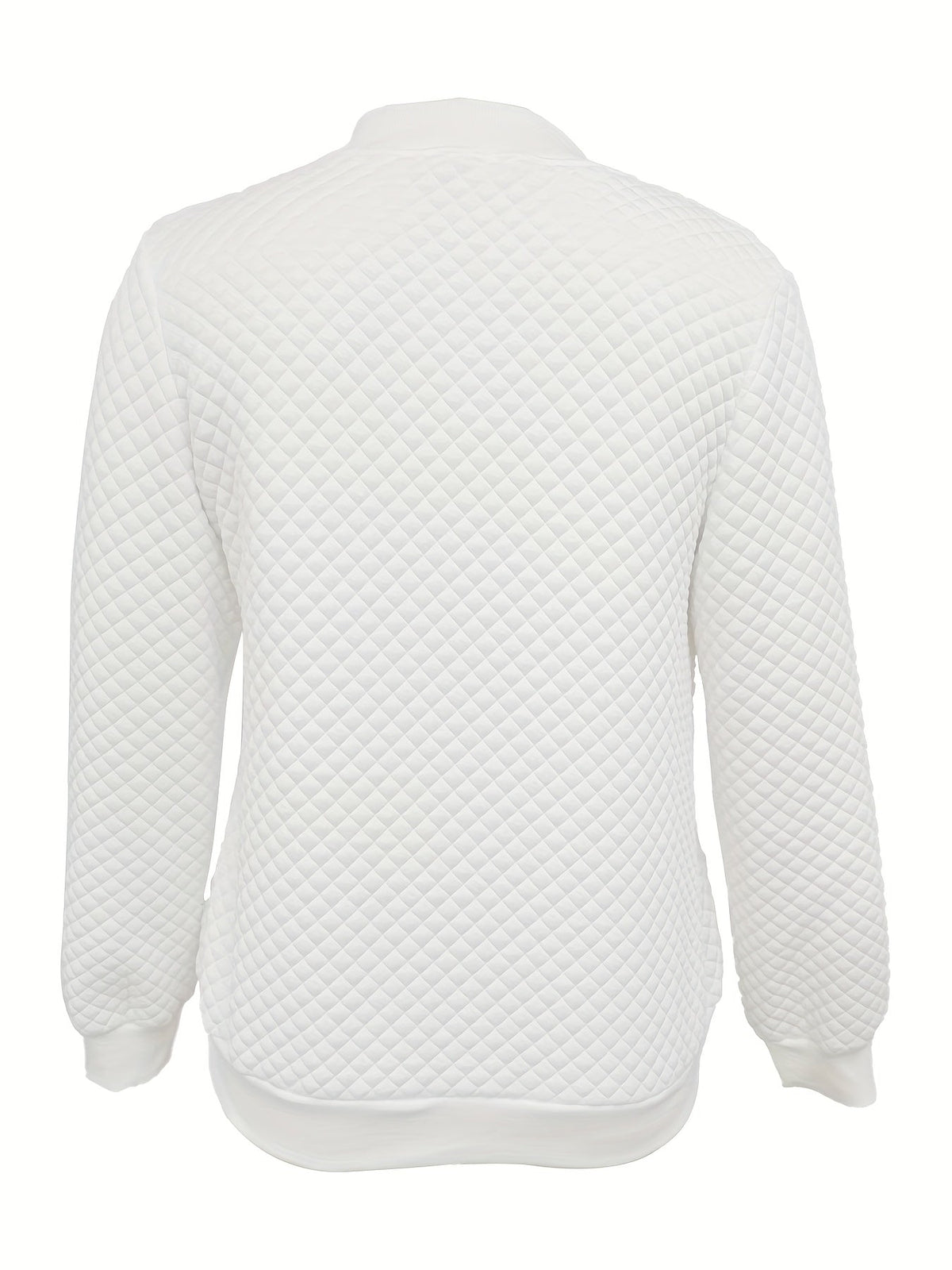 Quilted-Texture Baseball Jacket