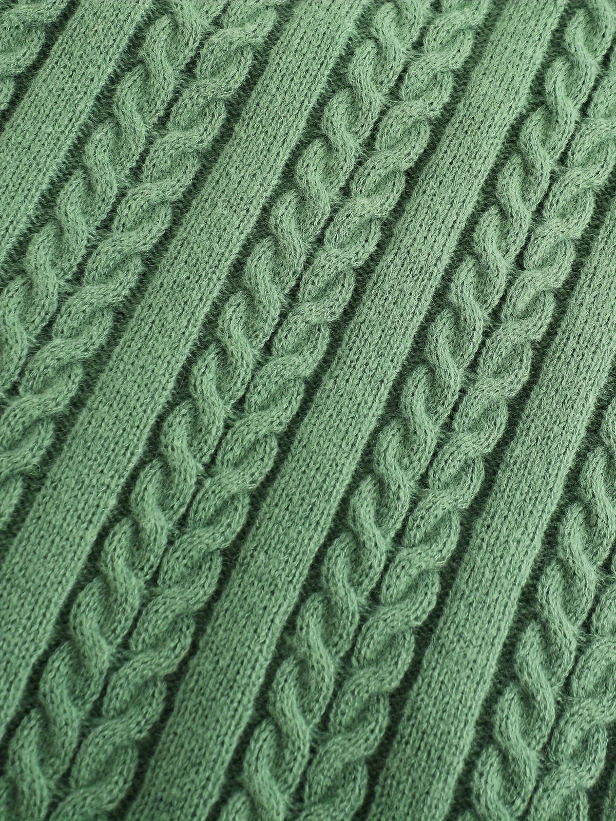 Cable-Knit V-Neck Sweater Vest