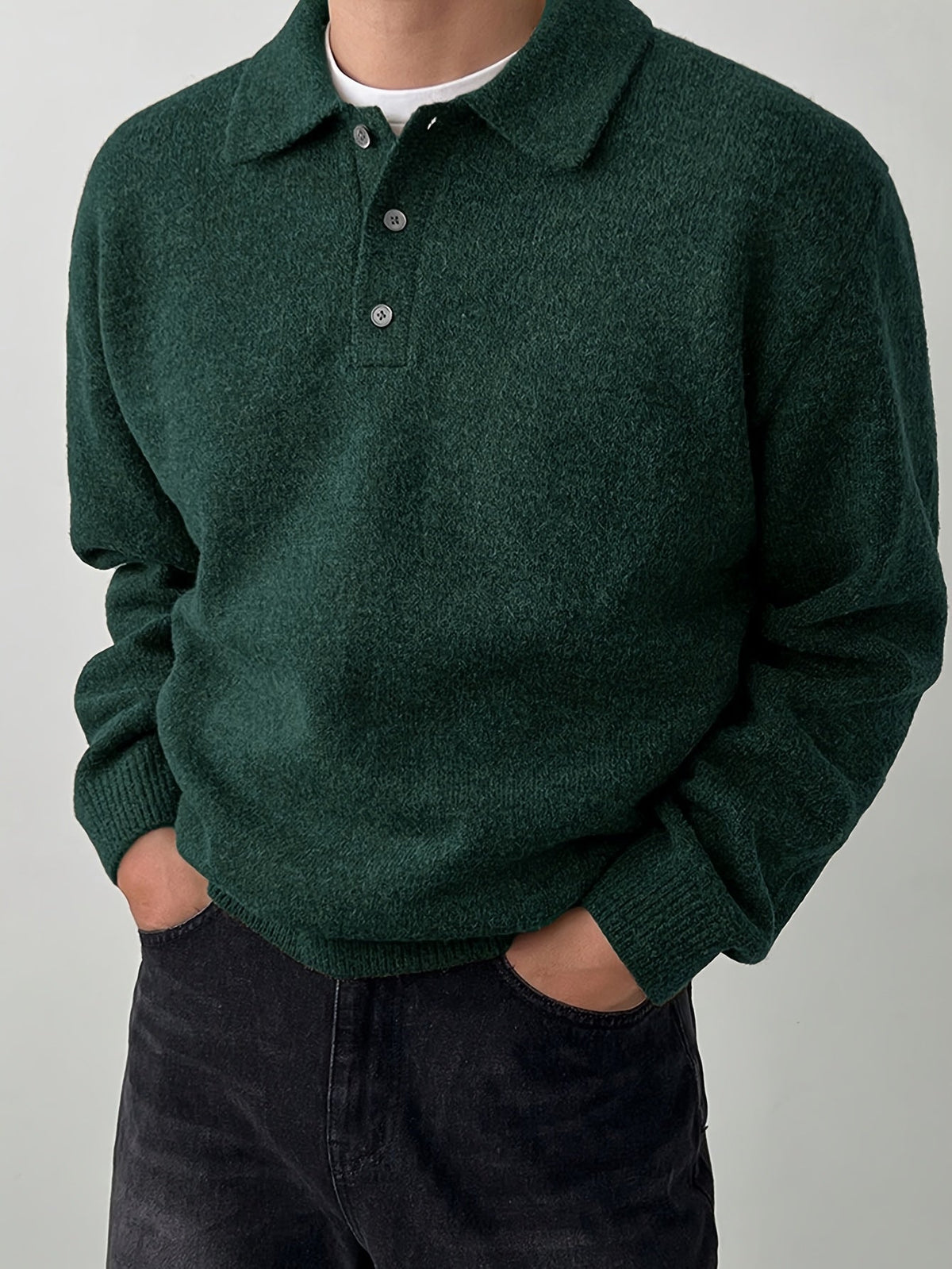 Polo Collar Knit Sweater