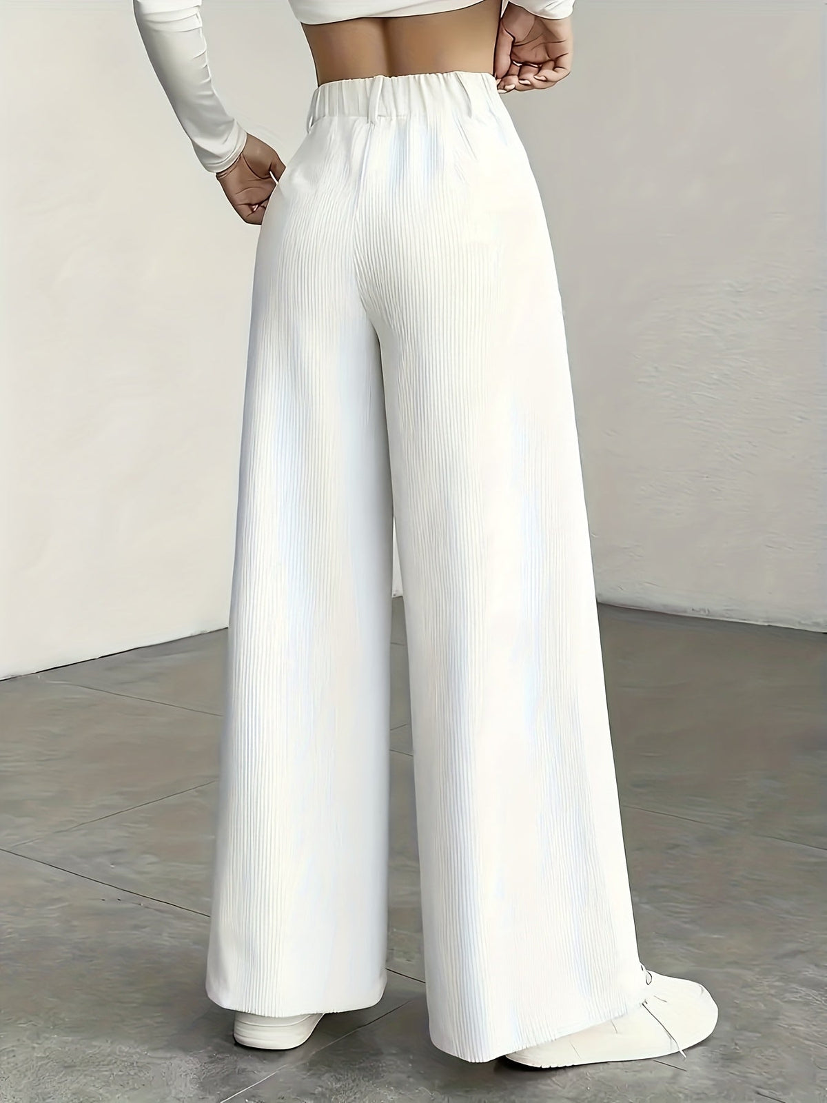 High-Waisted Wide-Leg Trousers