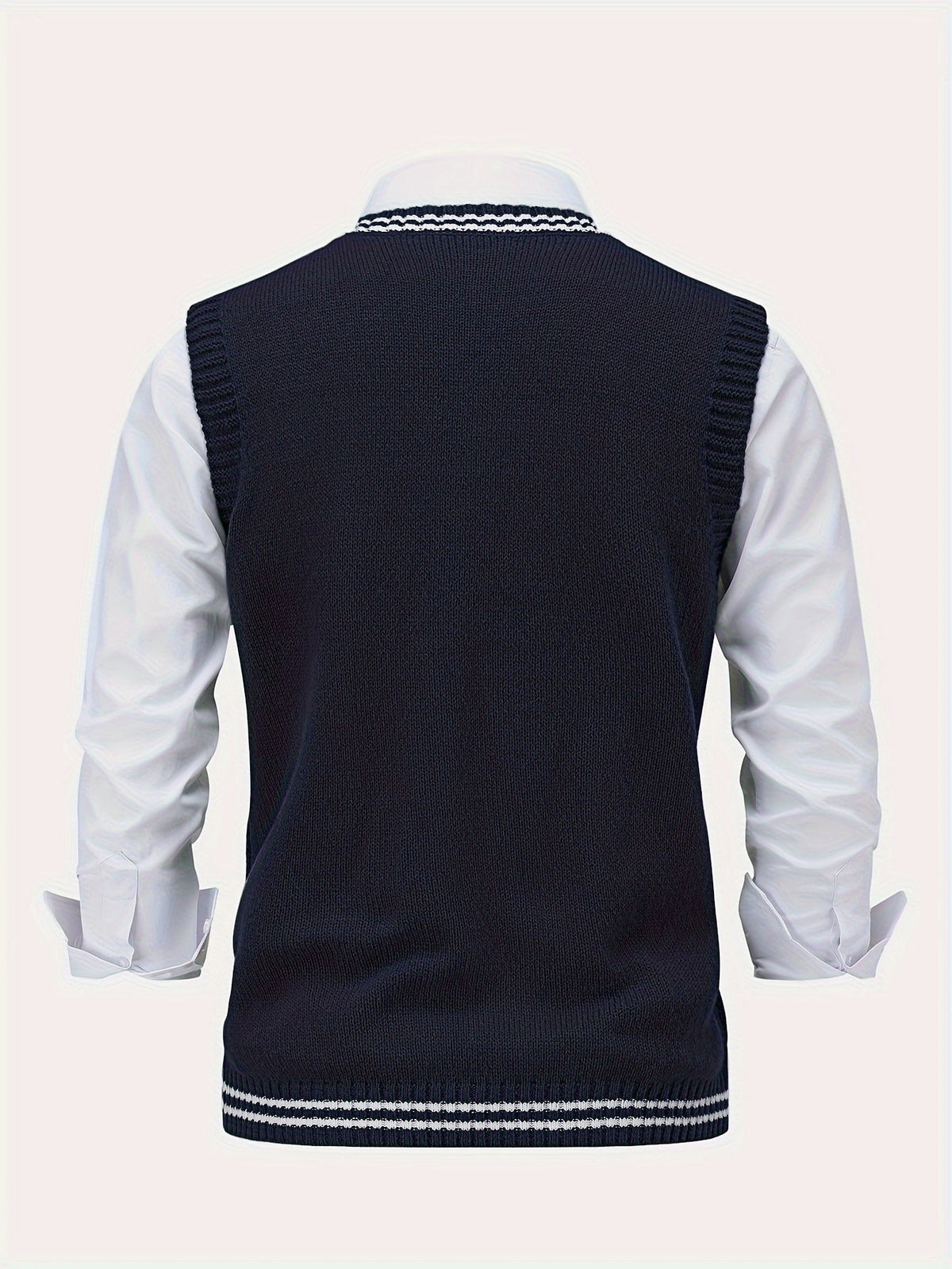 Cable-Knit V-Neck Sweater Vest