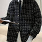 Textured Plaid Shirt Jacket