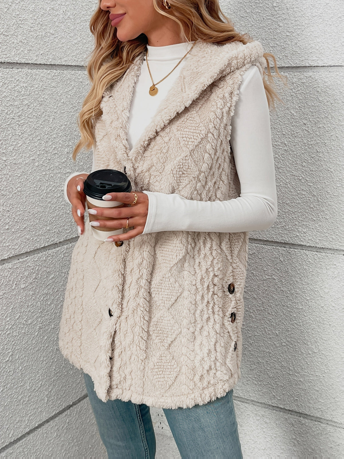 Hooded Sleeveless Vest