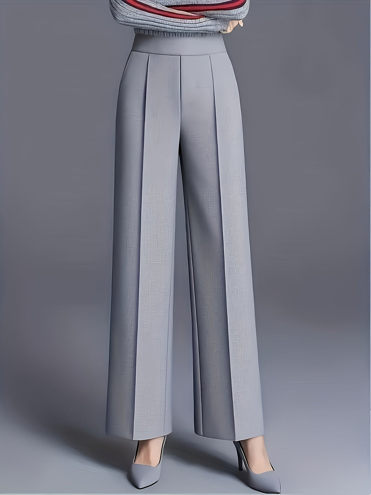 High-Waisted Wide-Leg Trousers