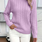 Cable-Knit Round Neck Sweater