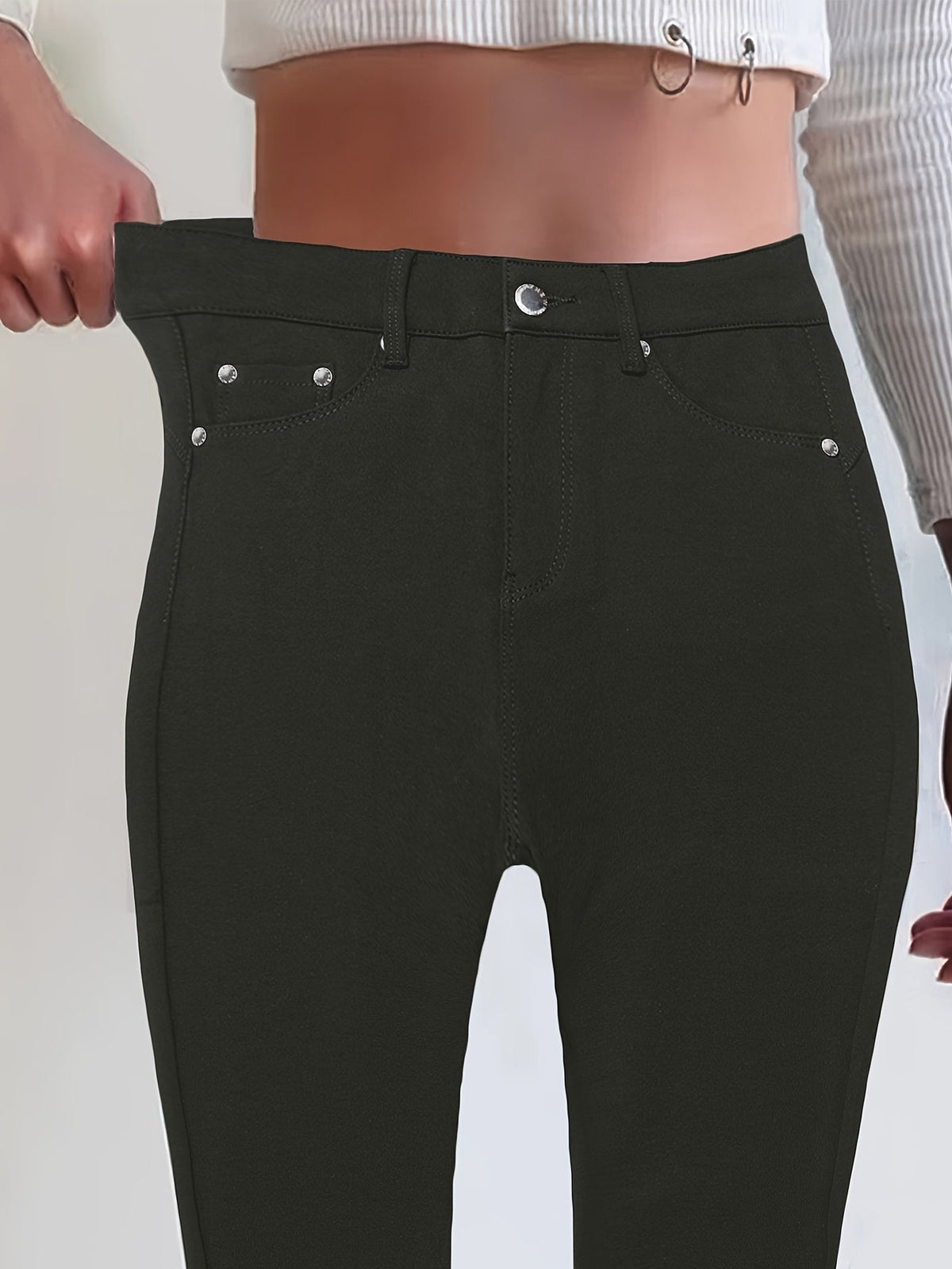 High-Waisted Skinny Jeans