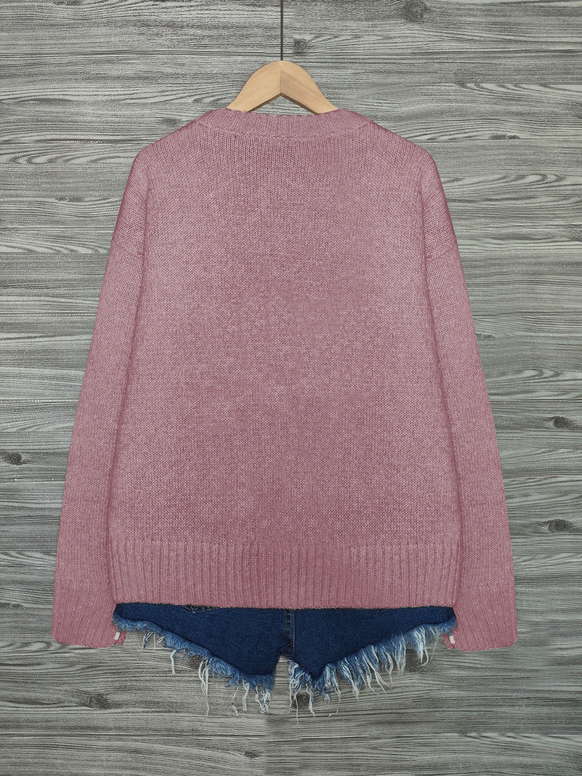 Cat-Print Knit Pullover