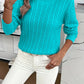 Cable-Knit Round Neck Sweater