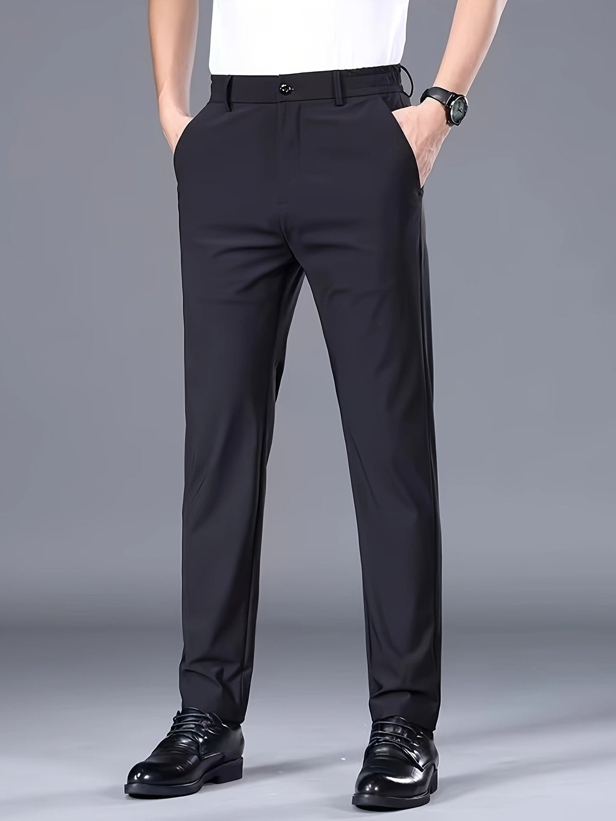 Tailored Straight-Leg Pants