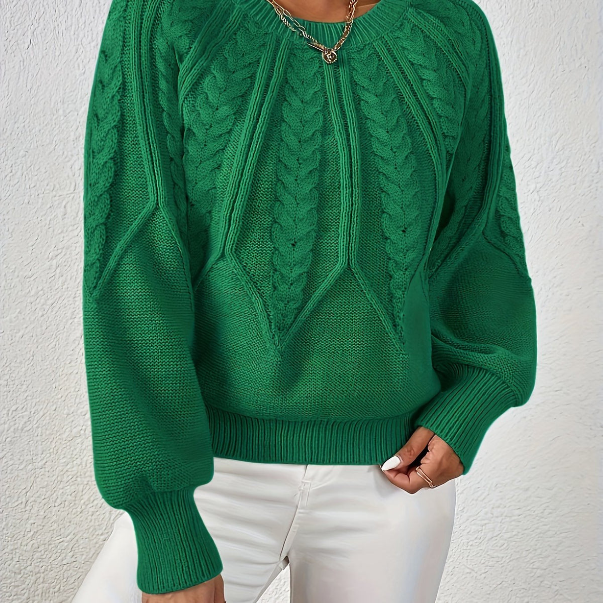 Relaxed Cable-Knit Sweater