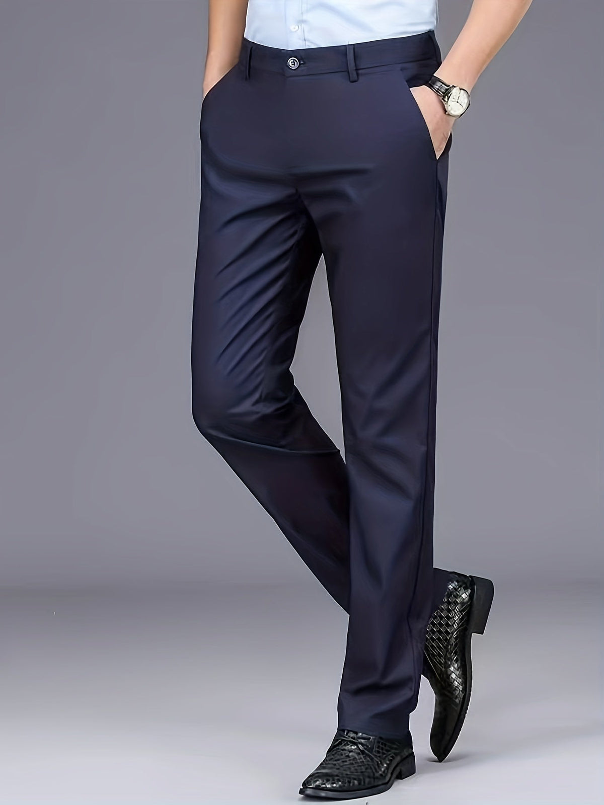 Tailored Straight-Leg Pants