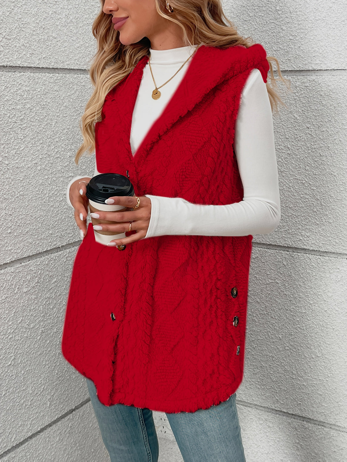Hooded Sleeveless Vest
