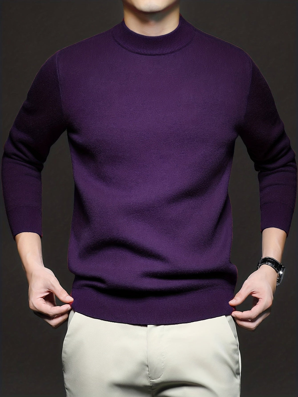 Refined Mock-Neck Sweater
