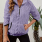 Half-Zip Textured Pullover