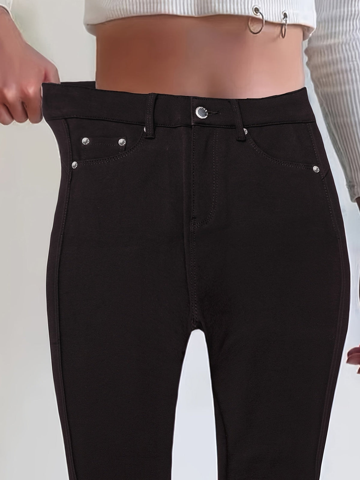 High-Waisted Skinny Jeans