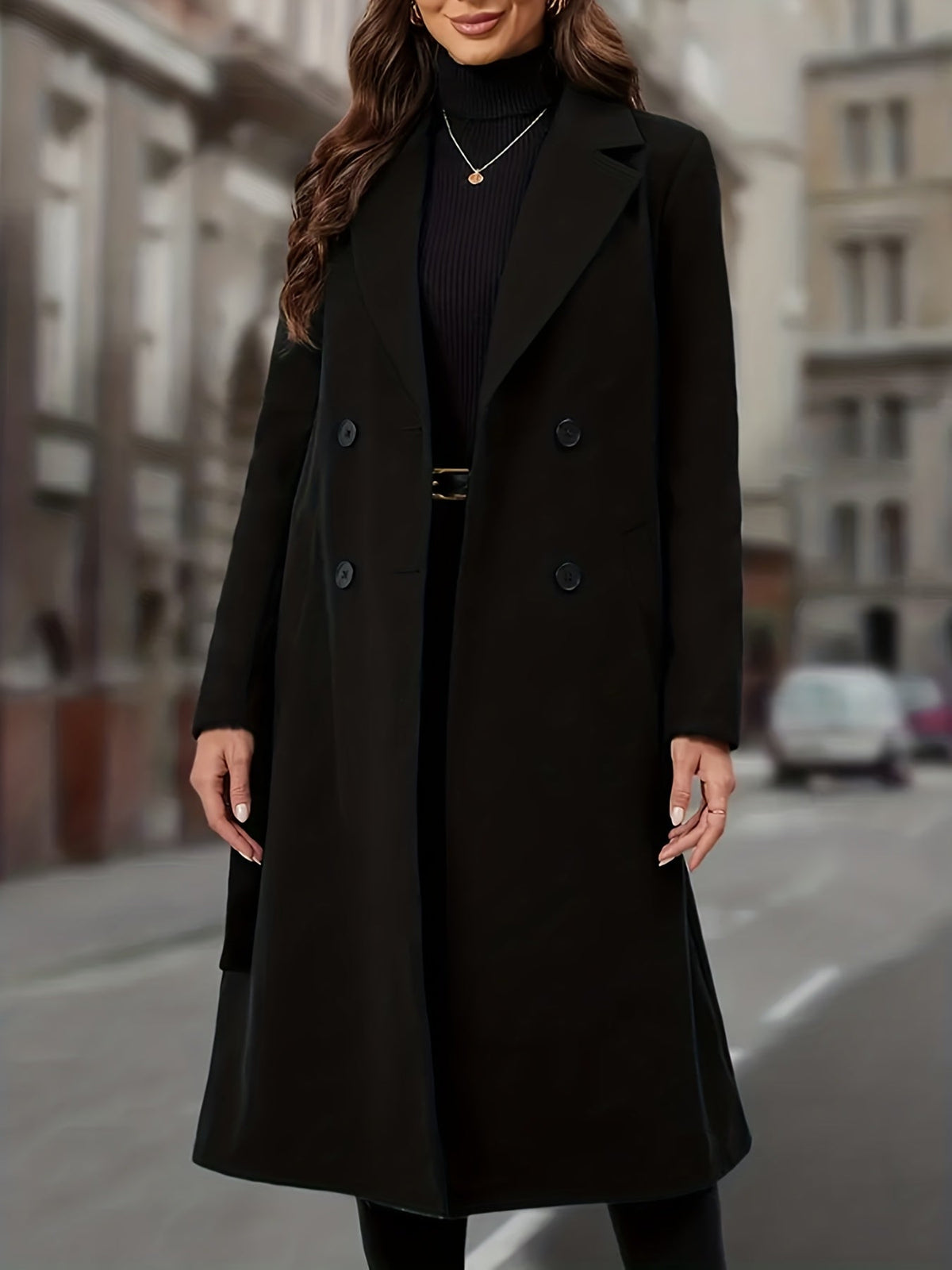 Double-Breasted Long Coat