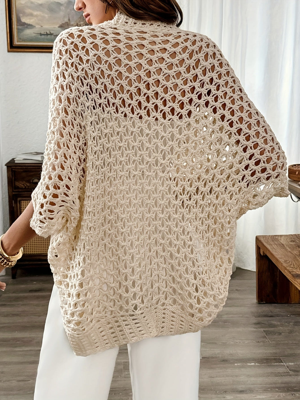 Open-Front Batwing Cardigan