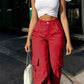 High-Waisted Wide-Leg Cargo Pants