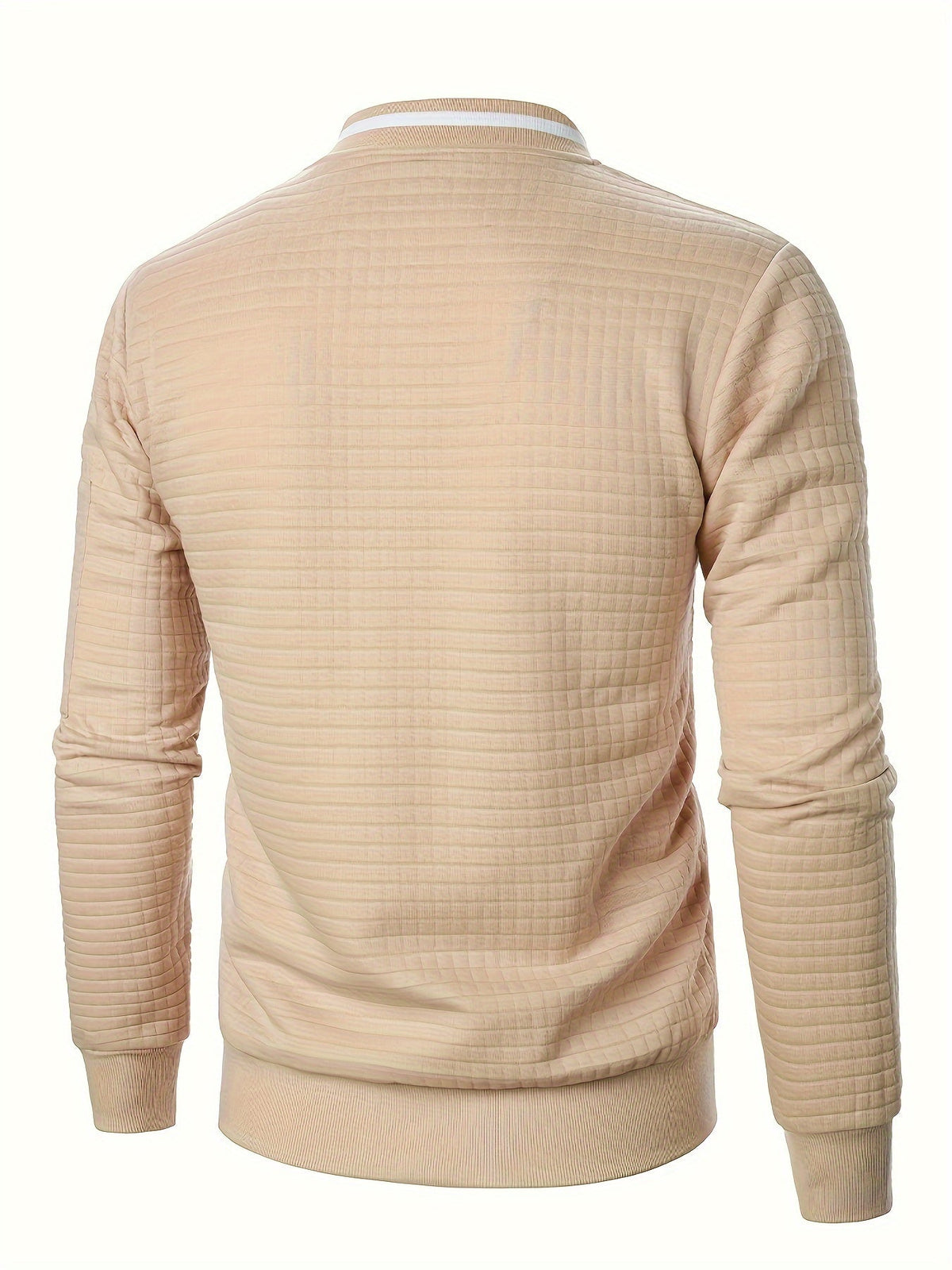 Textured Zip-Up Bomber Jacket
