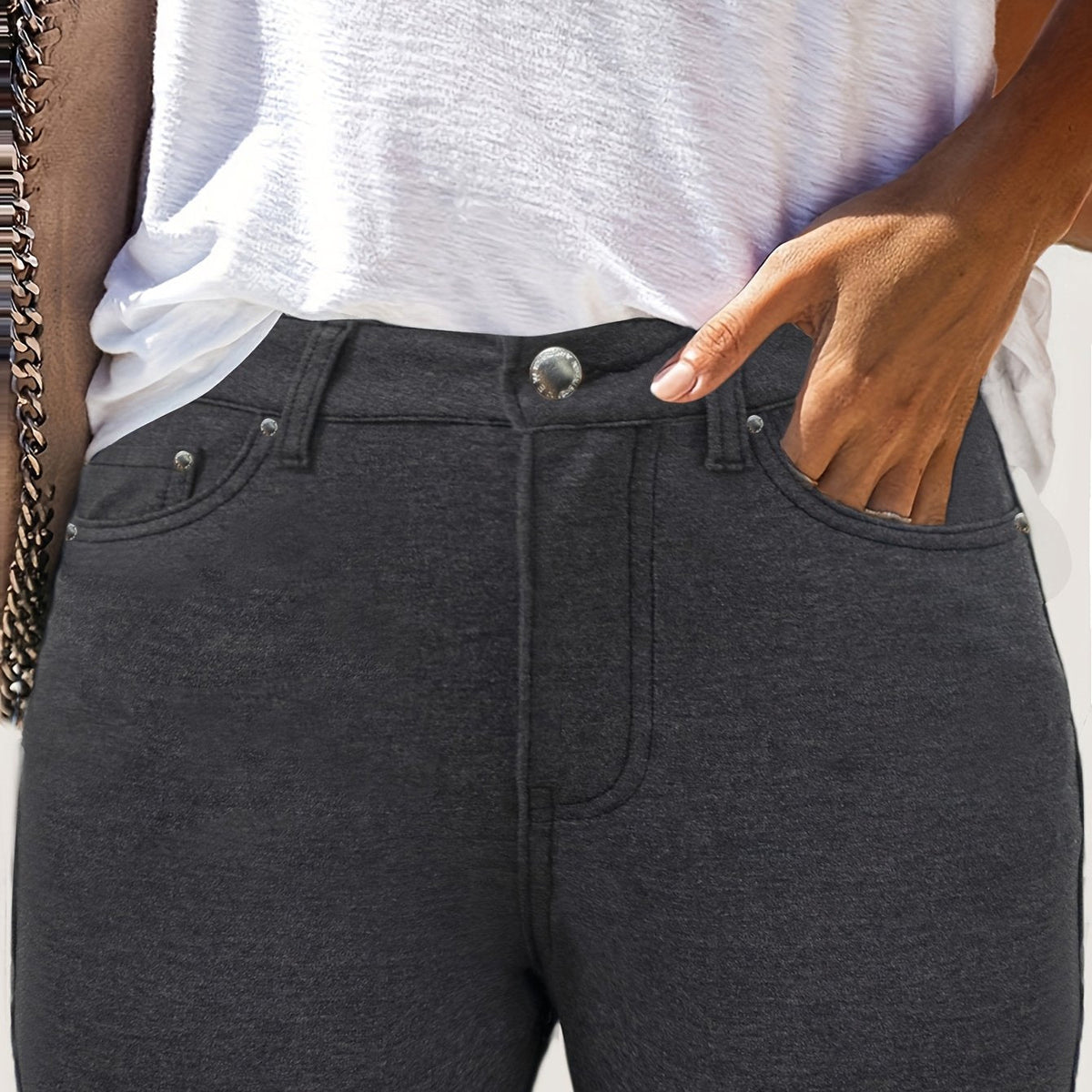High-Waisted Skinny Jeans