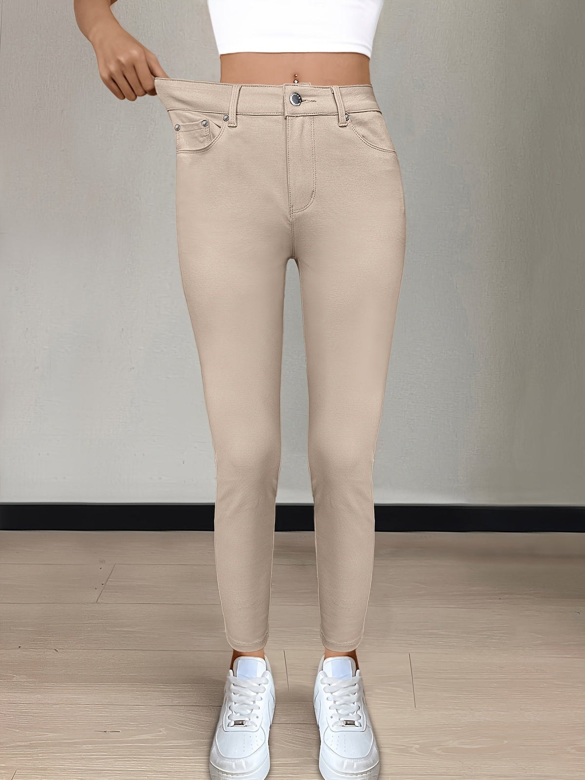 High-Waist Skinny Jeans