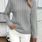 Cable-Knit Round Neck Sweater
