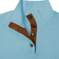 Stand Collar Button Henley Sweater