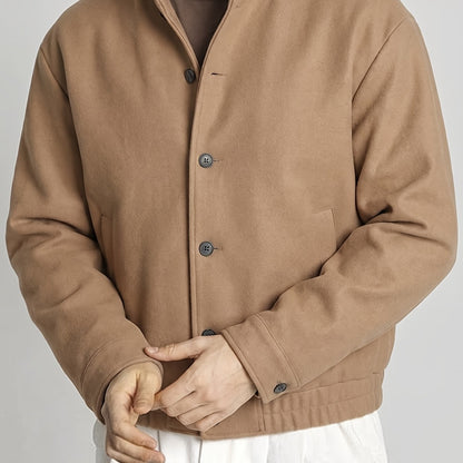 Button-Front Bomber Jacket