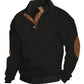 Stand Collar Button Henley Sweater