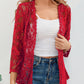 Floral Openwork Cardigan