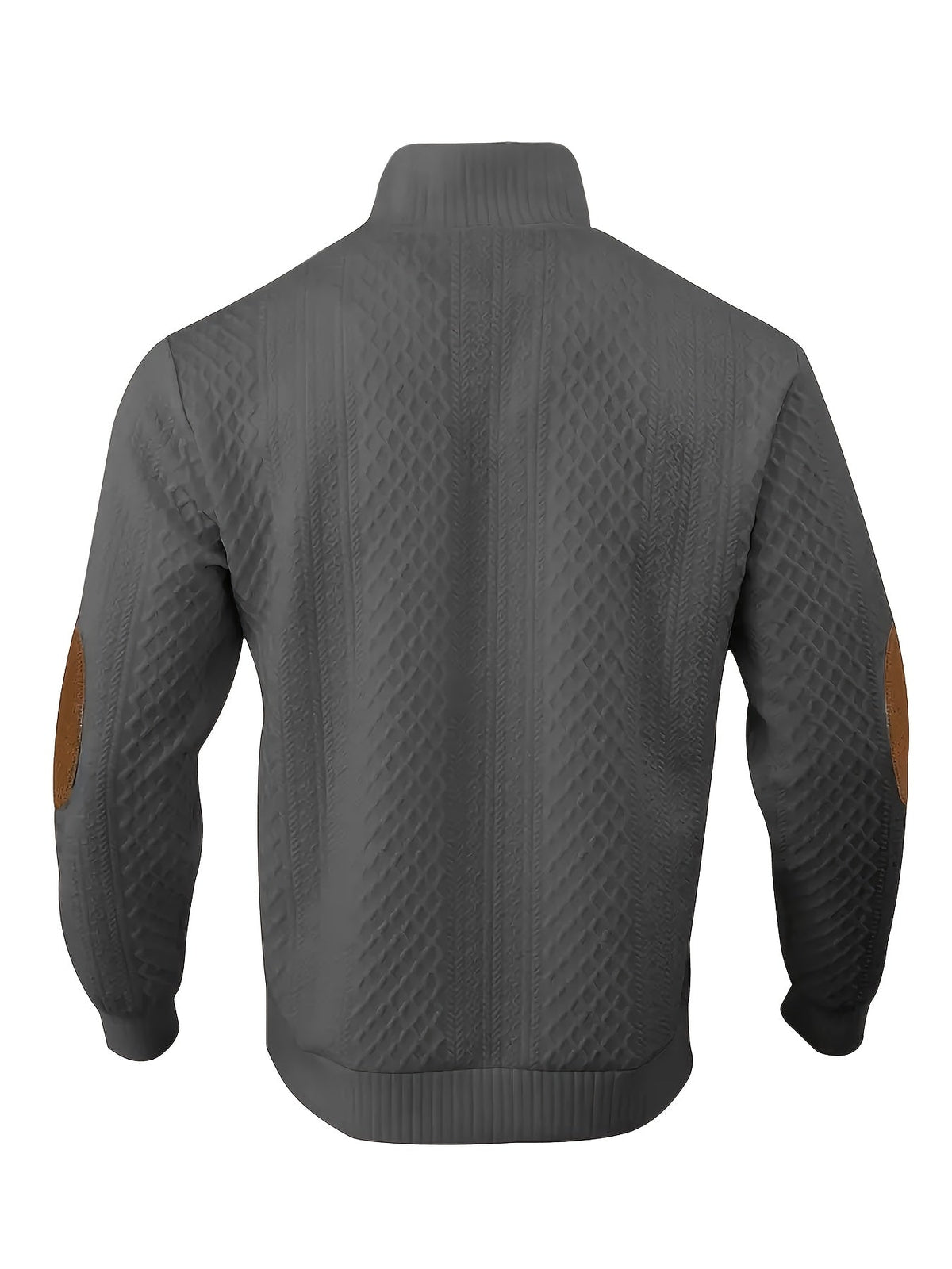 Stand Collar Button Henley Sweater