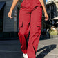 High-Waisted Wide-Leg Cargo Pants