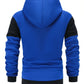 Color Block Zip-Up Hooded Jacket