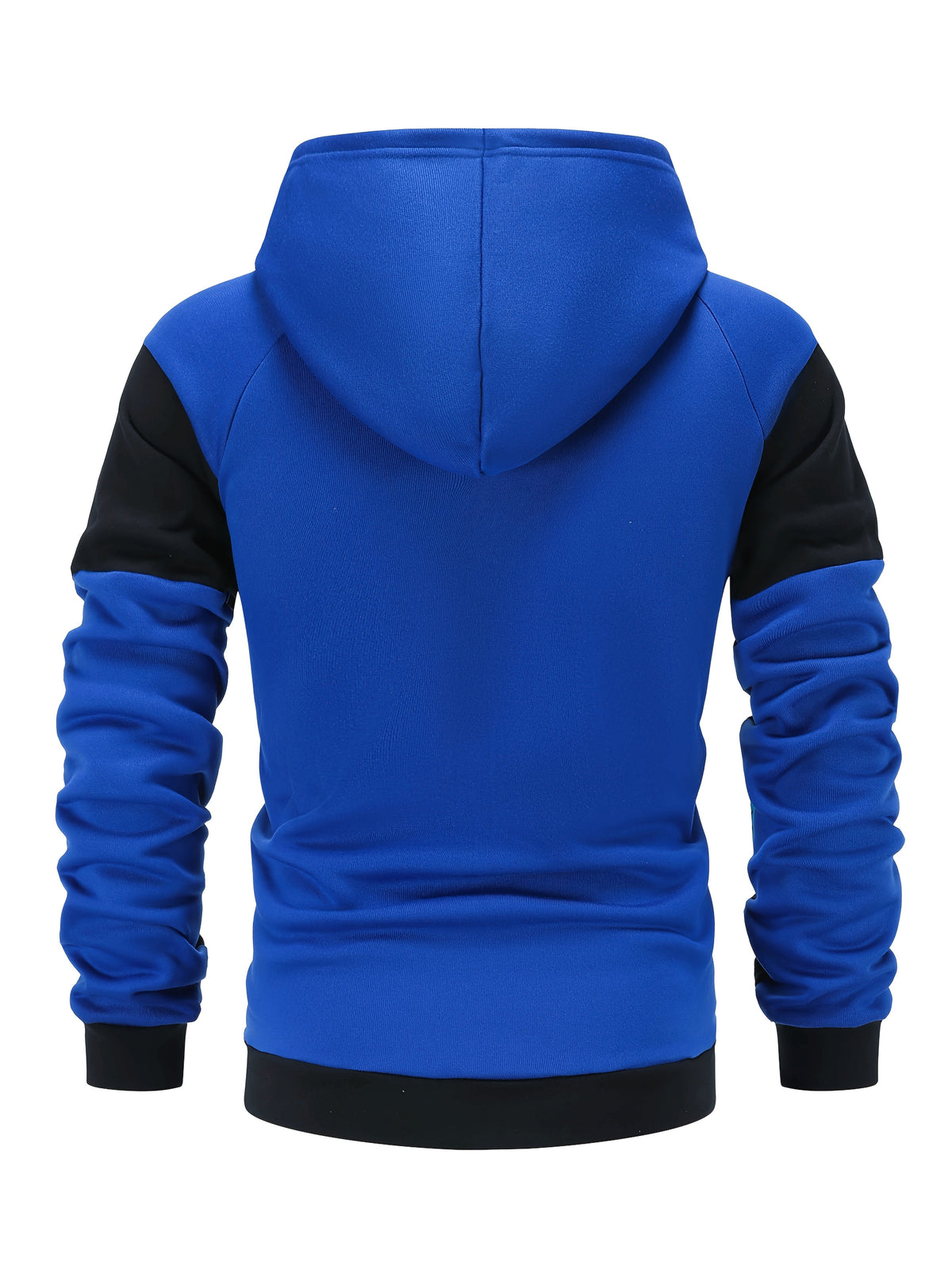 Color Block Zip-Up Hooded Jacket