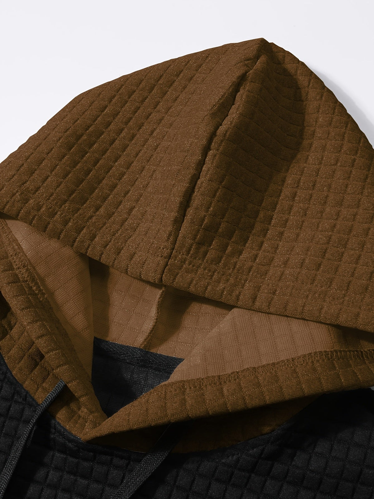 Textured Color-Block Hoodie