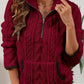 Half-Zip Textured Pullover