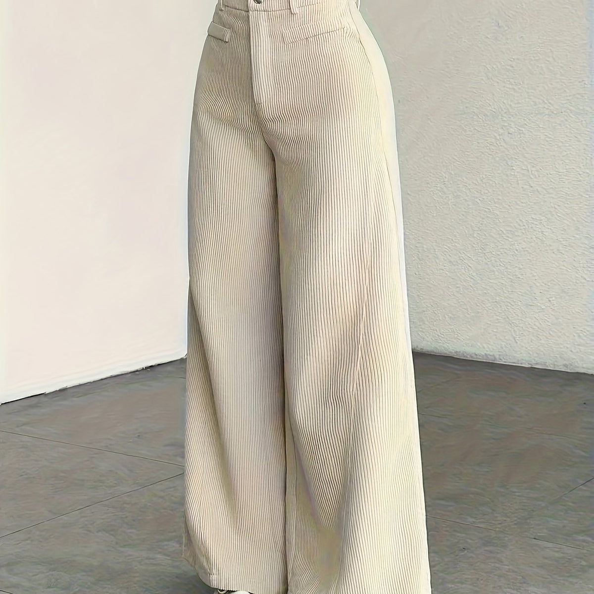 High-Waisted Wide-Leg Trousers