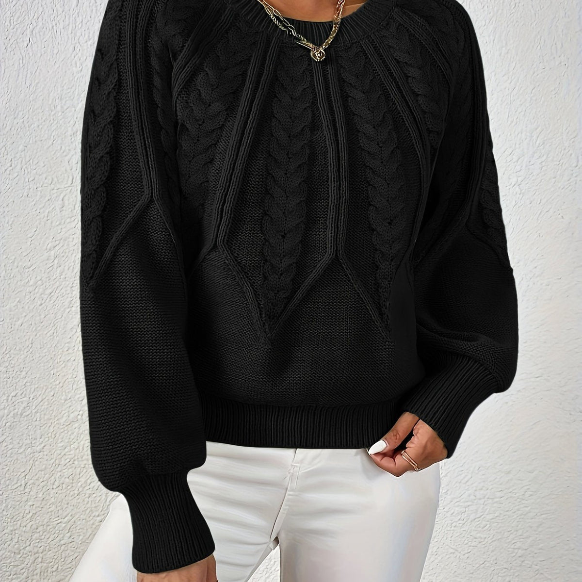 Relaxed Cable-Knit Sweater