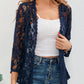 Floral Openwork Cardigan