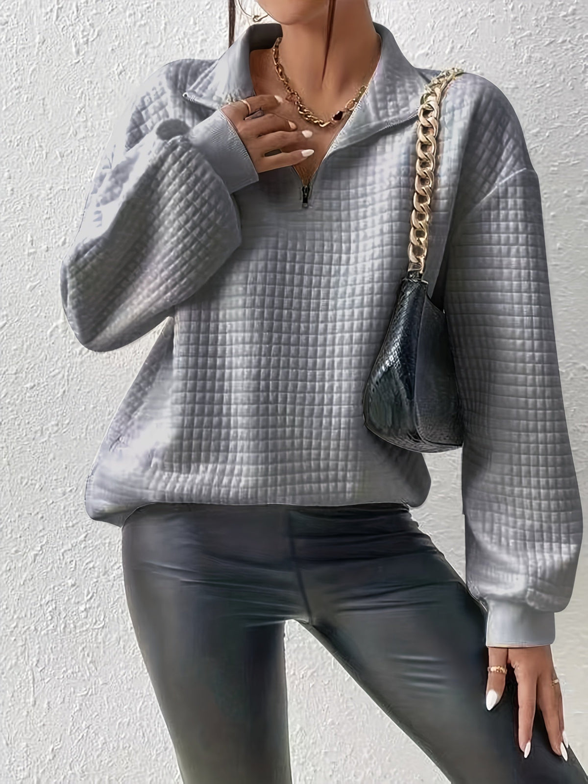 Relaxed Quarter-Zip Pullover