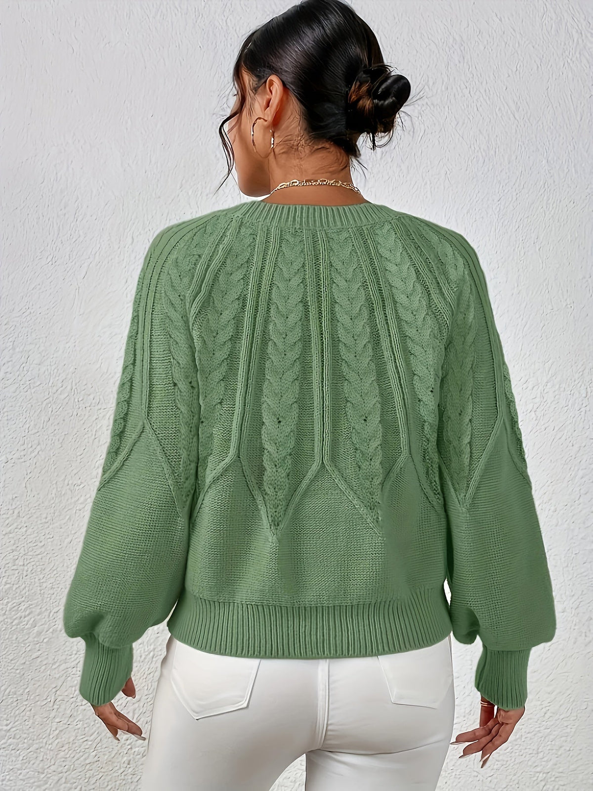 Relaxed Cable-Knit Sweater