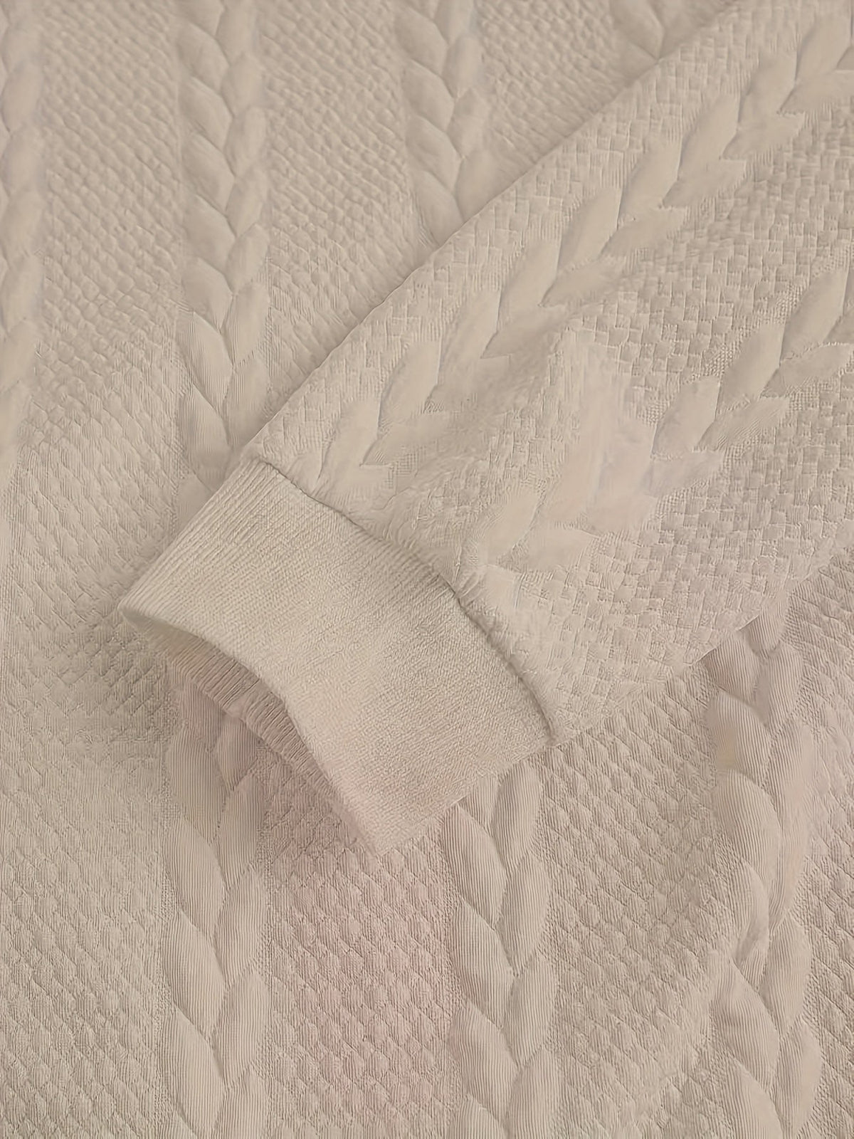 Textured High-Neck Sweatshirt